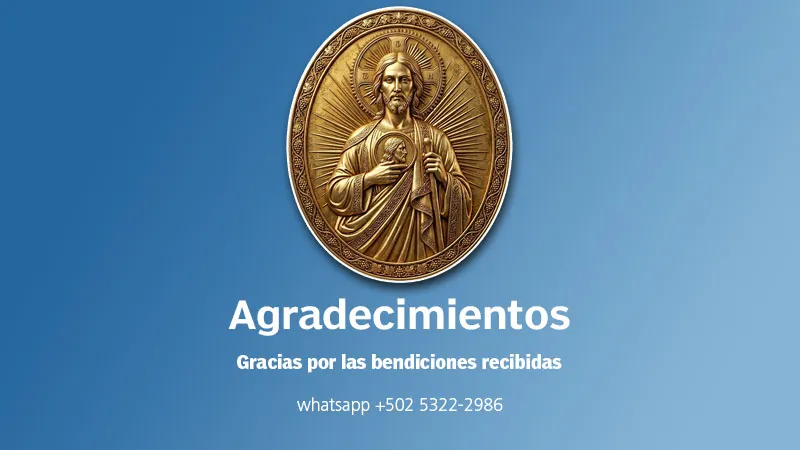 Agradecimientos a San Judas Tadeo