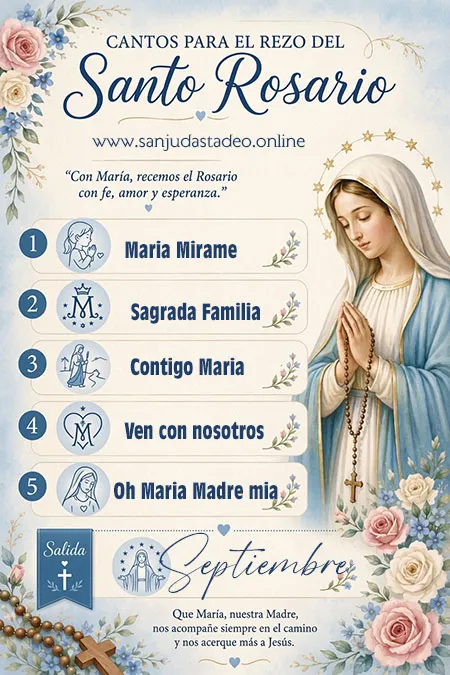 rezo santo rosario canciones